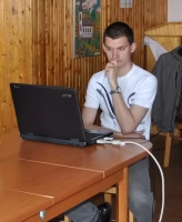 Vaszlovics Dávid az előadás előtt